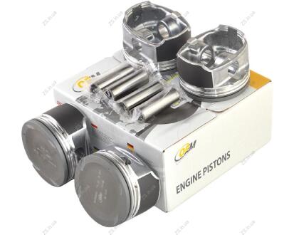 Поршень двигателя Daewoo Lanos 1.6 16V (79,25) (+0.25) (поршень, палец) анодированные (к-т 4 шт.) OEM 96182846-2-OEM-An