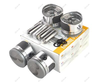 Поршень двигателя ЗАЗ 1102-05, Sens 1.3 (75.00) STD (поршень, палец) анодированные (к-т 4 шт.) OEM 301-1004015-1-OEM-An