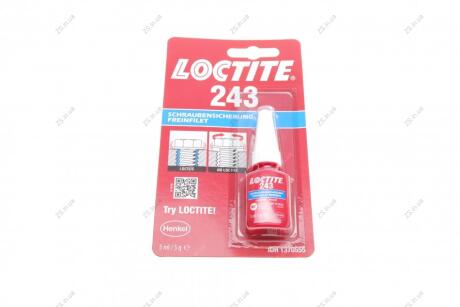 Фіксатор різьби Loctite 243 анаеробний, середньої міцності 5мл HENKEL 1370555