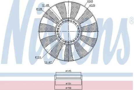 Крильчатка вентилятора Nissens 85664
