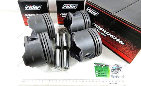 Поршни 100,0 / Поршень цилиндра Газель,УАЗ дв.4215 (4ШТ.) (группа Б) c пальц. +КОЛЬЦА Rider RD.421.1004018 Б