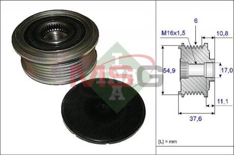 Шкiв генератора INA 535 0123 10