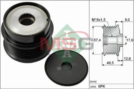 Шкiв генератора INA 535 0189 10