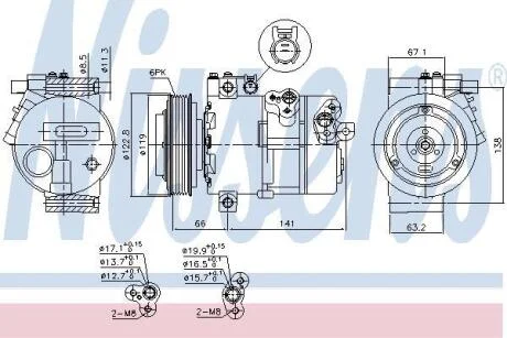 Компресор кондицiонера Nissens 890394