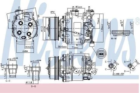 Компресор кондицiонера Nissens 890155