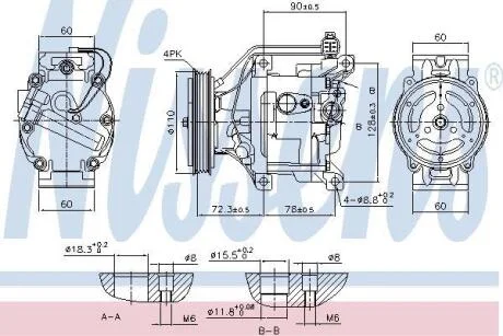 Компресор кондицiонера Nissens 890047