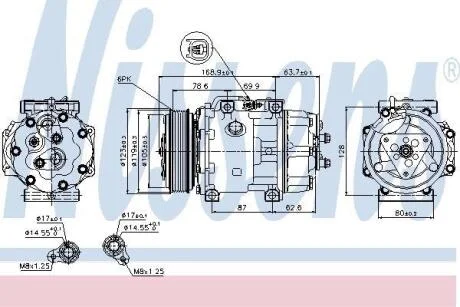Компресор кондицiонера Nissens 89143
