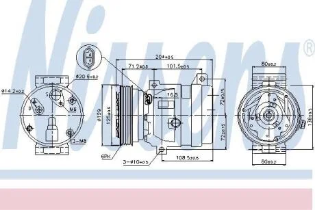 Компресор кондицiонера Nissens 89121