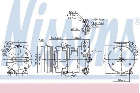 Компресор кондиціонера Nissens 89100
