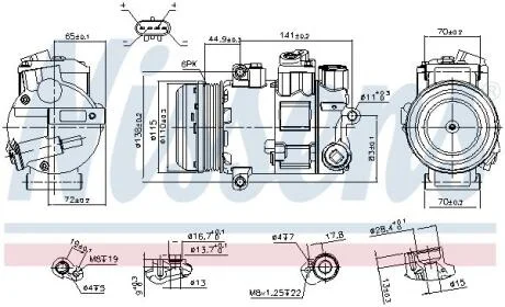 Компресор кондицiонера Nissens 890645