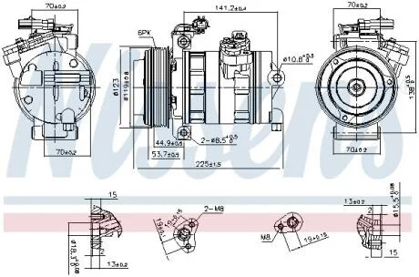 Компресор кондицiонера Nissens 890662