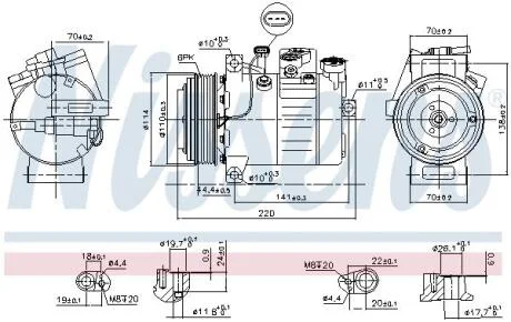 Компресор кондицiонера Nissens 890115