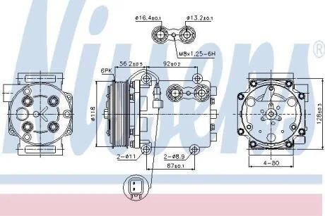 Компресор кондицiонера Nissens 89551