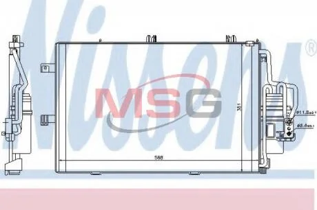 Радiатор кондицiонера Nissens 94546