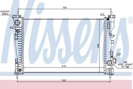 Радiатор Nissens 60062