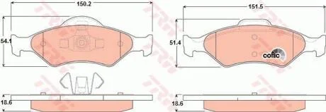 Гальмівні колодки TRW GDB1418