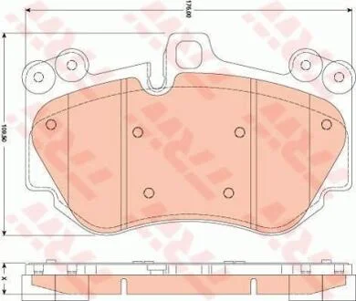 Гальмівні колодки TRW GDB1764