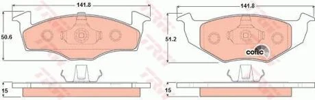 Гальмівні колодки TRW GDB1306