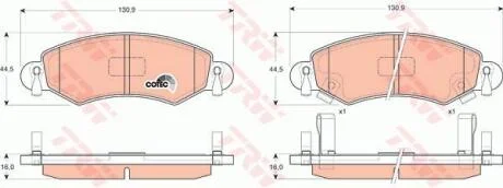 Гальмівні колодки TRW GDB1420
