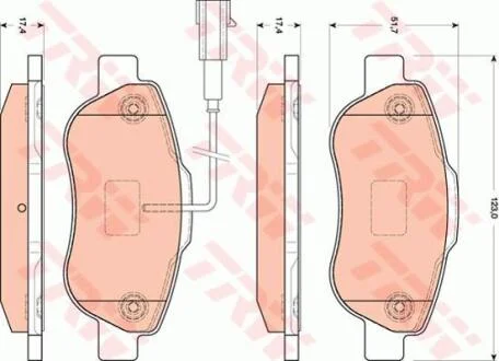 Гальмівні колодки TRW GDB1746