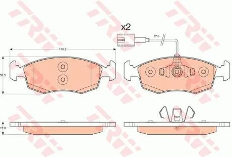 Гальмівні колодки TRW GDB1900