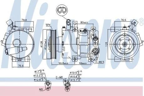 Компресор кондицiонера Nissens 890562