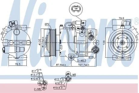 Компресор кондицiонера Nissens 890563