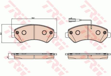 Гальмівні колодки TRW GDB2069