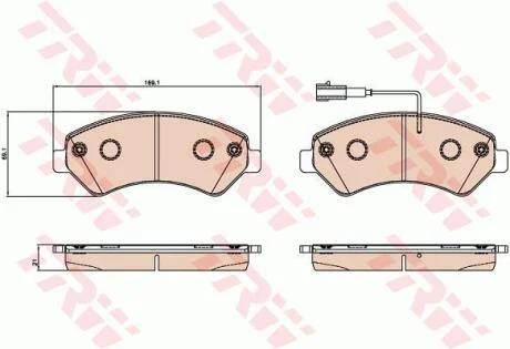 Гальмівні колодки TRW GDB2069