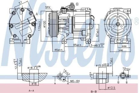 Компресор кондиціонера Nissens 89405