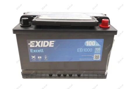 Акумулятор 100Ah-12v Exide EXCELL (315х175х205),R,EN720 EXIDE EB1000