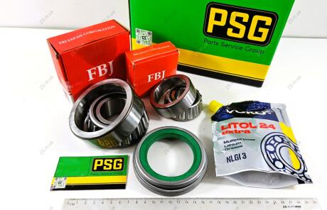 Р/к ступицы ГАЗ 3307,53 колеса переднего (подшипники Япония, сальник NBR, смазка) PREMIUM PSG 3307-3103800-01PR