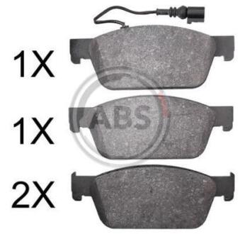 Колодка гальм. диск. передн. (ABS) A.B.S. 37767
