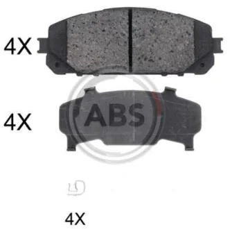 Колодка гальм. диск. передн. (ABS) A.B.S. 35047