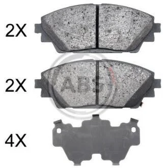 Колодка гальм. диск. передн. (ABS) A.B.S. 35022