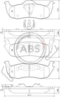 Колодка гальм. JEEP Grand Cherokee задн. (ABS) A.B.S. 37534