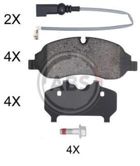 Колодка гальм. диск. передн. (ABS) A.B.S. 35075