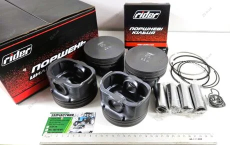 Поршень циліндра А274 EvoTech d=97 (Поршень+Палець+П/кільця+Ст/к) (гр. Д) М/К фосфатов. Rider RD.А274.1004018-АР Д