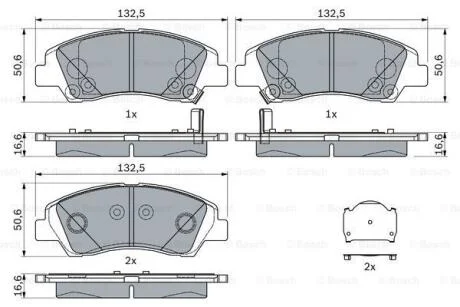 Гальмівні колодки дискові Bosch 0986494760