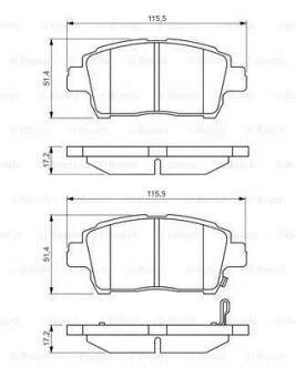 Гальмівні колодки дискові Bosch 0986495242