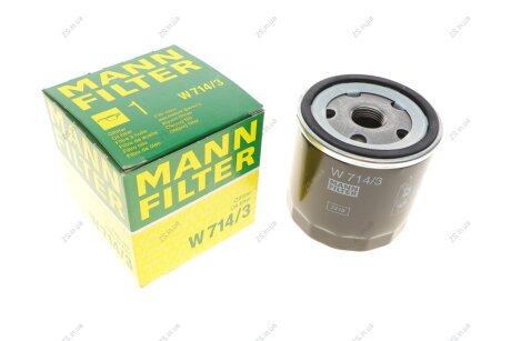 Масляний фiльтр MANN-FILTER W714/3