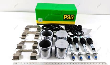 Р/к суппорта Газель NEXT (поршня, пальцы, рти, смазка) ПОЛНЫЙ (на два суппорта) (Premium) PSG А21R23-3501000-10