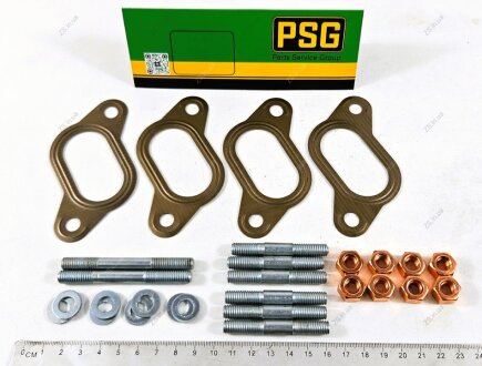 Р/к колектора выпуск (шпильки+гайки, шайбы, прокладки) Газель дв. ЗМЗ 405.406 PSG 406.1008111