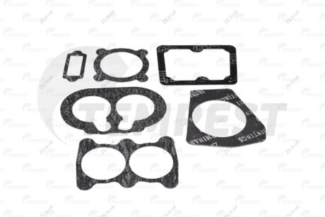 Р/к компресора КАМАЗ (2-х циліндрового, прокладки, 6-ть найменувань) Tempest 5320-3509015