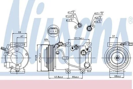 Компресор кондицiонера Nissens 89306