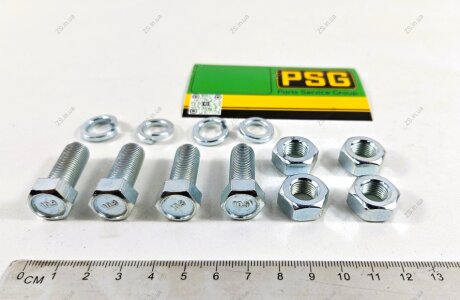 Болт валу кард. з гайкою та гровером Газель, Волга, УАЗ (М10х25) КОМП.4 шт (10.9) (повн. різьба) PSG 2217-2200800-03