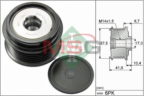 Шкiв генератора INA 535 0282 10