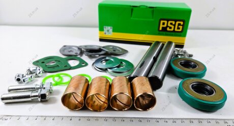 Шкворень в комплекте ГАЗЕЛЬ Р0 (D=25) (втулки латунь Л90, РТИ NBR, шариковые ПОДШИПНИКИ) \'Premium\' \'Premium\' PSG 3302-3000100-013-02 NBR