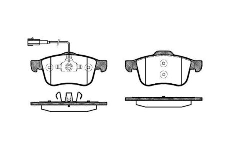 Колодки гальмівні дискові (комплект 4 шт) REMSA 1183.02