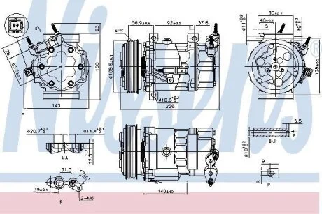 Компресор кондицiонера Nissens 890041